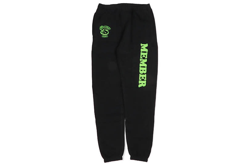 THE SMOKER'S CLUB MEMBER SWEATPANTS (BLACK/LIME GREEN)