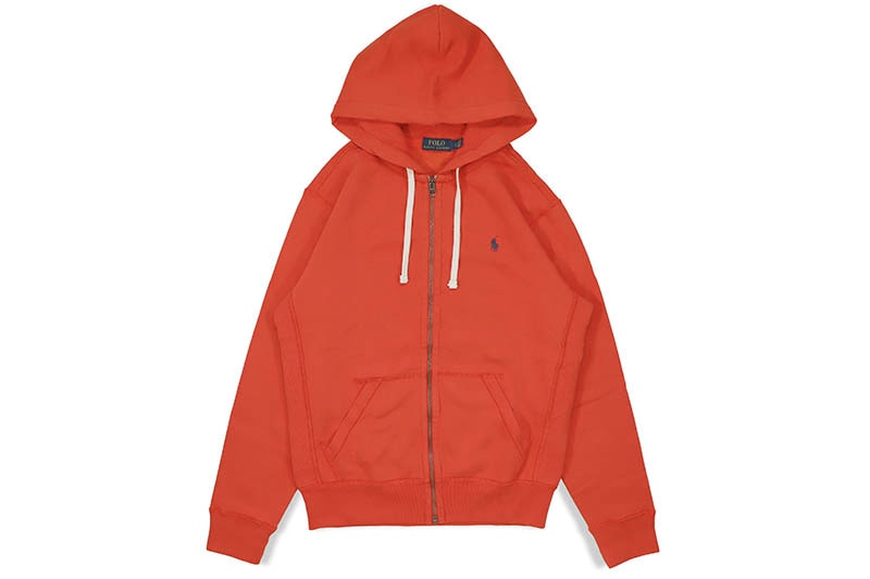 POLO RALPH LAUREN CLASSIC FULL-ZIP FLEECE HOODIE (710625887036:ORANGE)