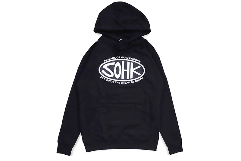 SCHOOL OF HARD KNOCKS SOHK OVAL HOODIE (BLACK)