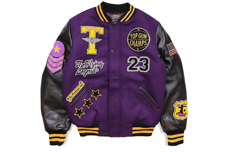 TOP GUN ��THE FLYING LEGEND�� VARSITY JACKET (TGJ2237:PURPLE)