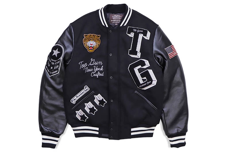 ノルディ CROP VARSITY JACKET クロップヴァーシティ ジャケット WACKO MARIA/LEATHER VARSITY JACKET（BLACK）［レザーヴァー
