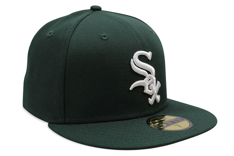 在庫処分セール 言い換え WHITE CHICAGO ERA NEW SOX 59FIFTY COLLECTION GREEN DARK パンツ