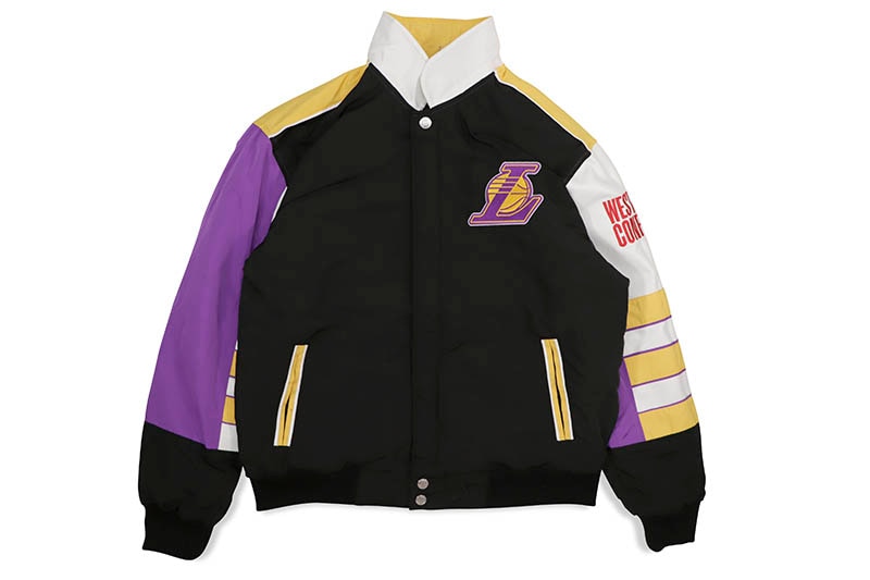 JH Design LOS ANGELES LAKERS REVERSIVLE CLASSIC JACKET (LAKN53CLS1:BLACK)