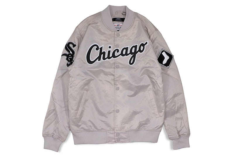 PRO STANDARD CHICAGO WHITE SOX WORDMARK SATIN JACKET (LCW632095:SILVER)