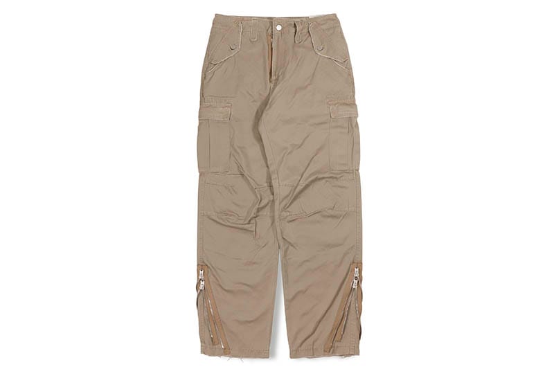mnml ZIPPER DENIM CARGO PANTS (P432:KHAKI)