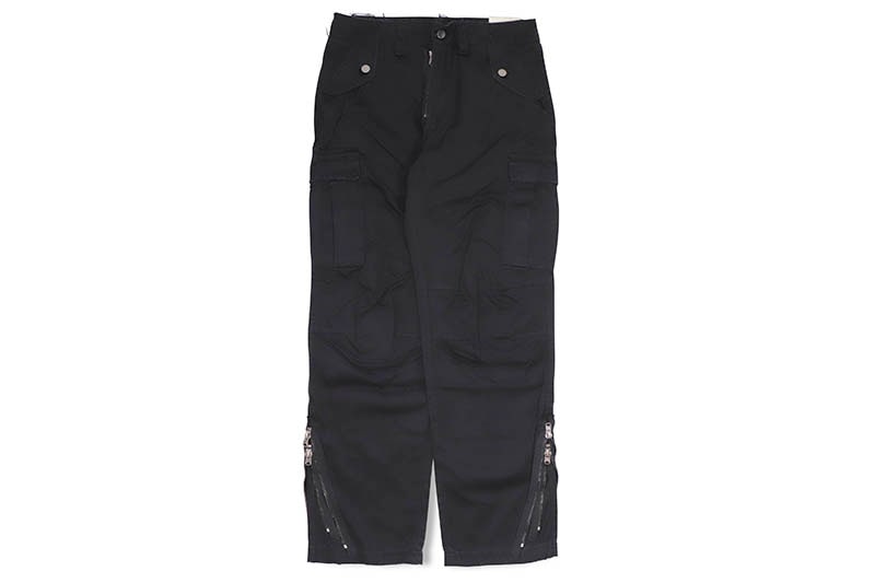 mnml ZIPPER DENIM CARGO PANTS (P432:BLACK)
