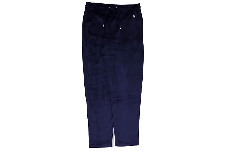 POLO RALPH LAUREN PLUSH VELOUR PAJAMA PANT (PP30HR-MBQ:AVIATOR NAVY)