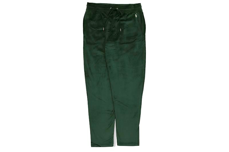 POLO RALPH LAUREN PLUSH VELOUR PAJAMA PANT (PP30HR-AN9N:COLLEGE GREEN)