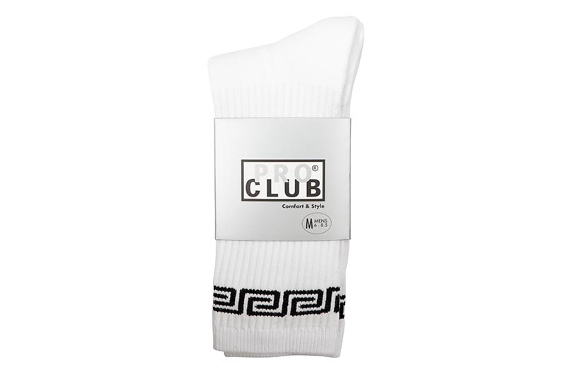 PRO CLUB PC LINK CREW SOCKS (WHITE/BLACK) 03PC0903