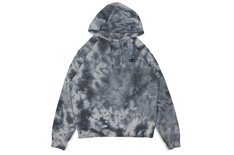 CHAMPION CRUSH DYE FLEECE HOODIE (S63296-AOTJ:CRUSH DYE BLACK)