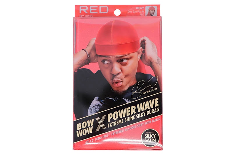 RED BY KISS x BOW WOW POWER WAVE EXTREME SHINE SILKY DURAG (HD122:RED)