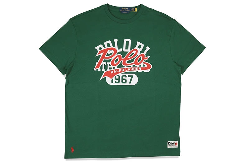 POLO RALPH LAUREN STACKED-LOGO CLASSIC FIT T-SHIRT (710901152006:NEW FOREST)