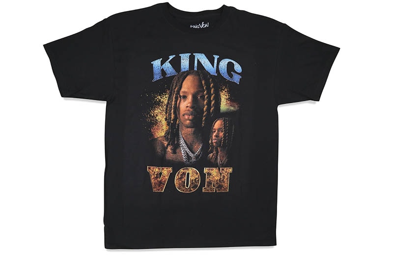 KING VON FLAMES GRAPHIC S/S T-SHIRT (BLACK)