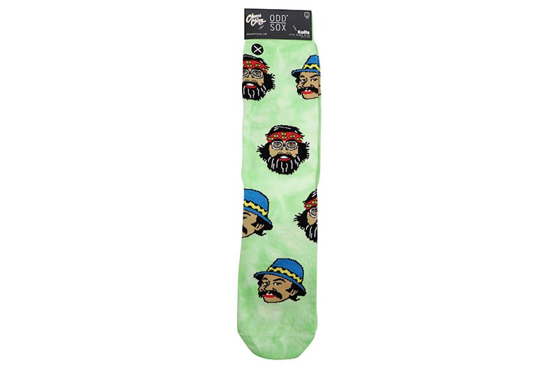 ODD SOX CHEECH & CHONG TIE DYED CREW SOCKS (32700MONCD:GREEN)