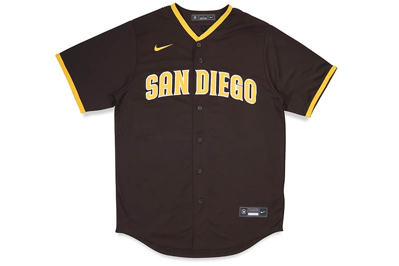 NIKE MLB SAN DIEGO PADRES BASEBALL JERSEY (T770-PYCH-PYP-XVH:CHOCOLATE)