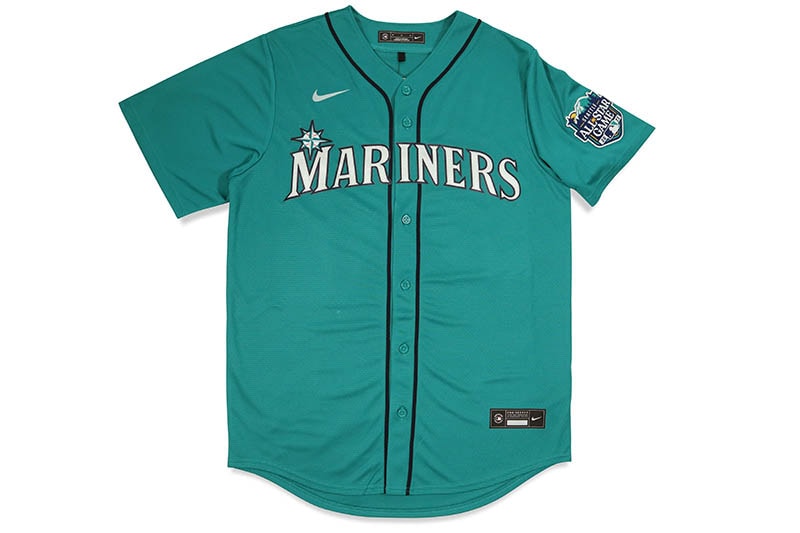 NIKE MLB SEATTLE MARINERS BASEBALL JERSEY (T770-MVGB-QFK-24B:KEN GRIFFEY JR./#24/NORTHWEST GREEN)