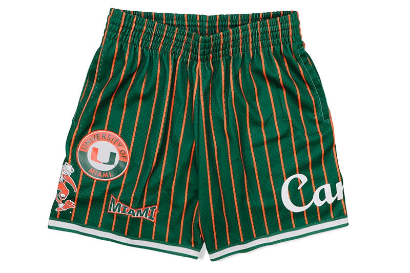 MITCHELL & NESS CITY COLLECTION MESH SHORTS (UNIVERSITY OF MIAMI:GREEN) PSHR5013-MIAYYPPP