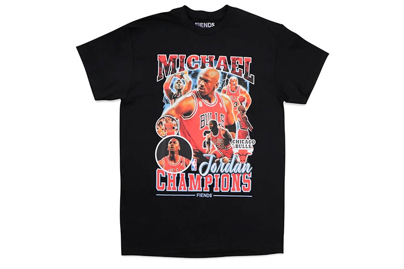 FIENDS MICHAEL JORDAN THE BULLS T-SHIRT (MJ008:BLACK)