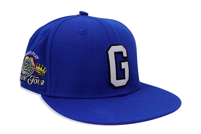 JAETIPS GOOD TIMES x SAVIOR 3 PEAT SAVIOR TOUR FITTED CAP (HOTPINK UNDER VISOR/BLUE)