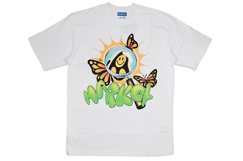 MARKET SMILEY THROUGH THE LOOKING GLASS T-SHIRT (WHITE) 399001349