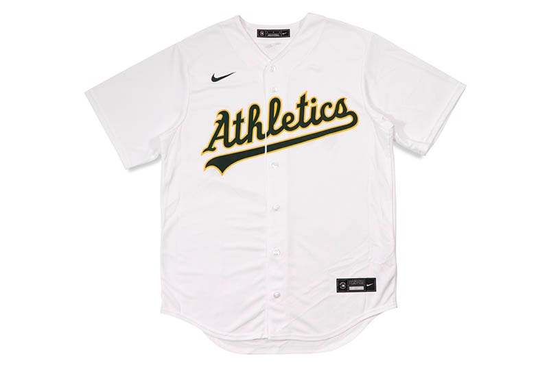NIKE MLB OAKLAND ATHLETICS REPLICA BASEBALL JERSEY (T770-FZWH-FZ-XVH:WHITE)