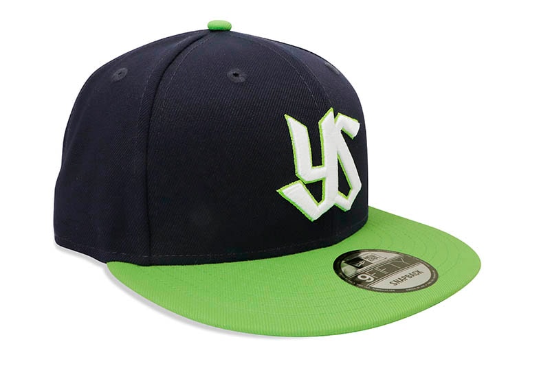 NEW ERA TOKYO YAKULT SWALLOWS 9FIFTY SNAPBACK CAP (NAVY/LIME GREEN VISOR) 14524932