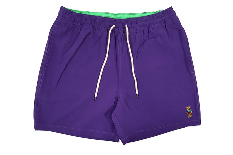 POLO RALPH LAUREN 5.75-INCH POLO BEAR TRAVELER CLASSIC SWIM TRUNK (710890535002:PURPLE RAGE)