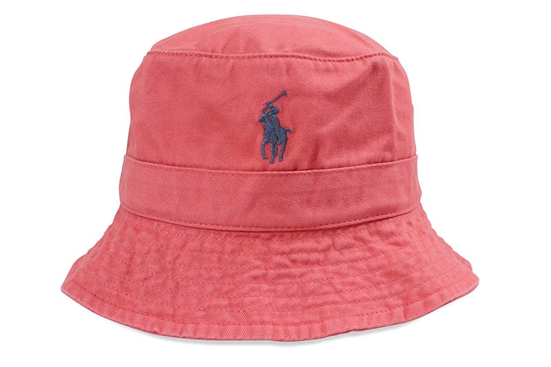 POLO RALPH LAUREN COTTON CHINO BUCKET HAT (710798567019:RED SKY)