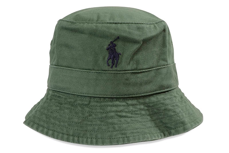 POLO RALPH LAUREN COTTON CHINO BUCKET HAT(710798567021:WASHED FOREST)