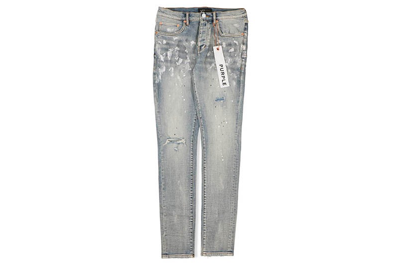 PURPLE BRAND LOW RISE SKINNY JEAN (P001-LIA:LIGHT INDIGO PAINT 