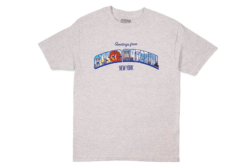 CLASSIC MATERIAL NY GREETINGS FROM CMNY S/S T-SHIRT (ASH)