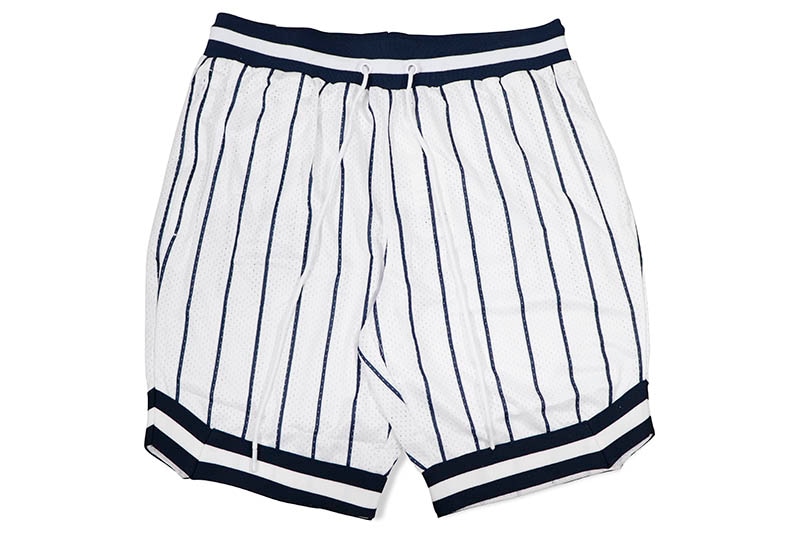 REBEL MINDS PIN STRIPE MESH SHORTS (100-932:WHITE)