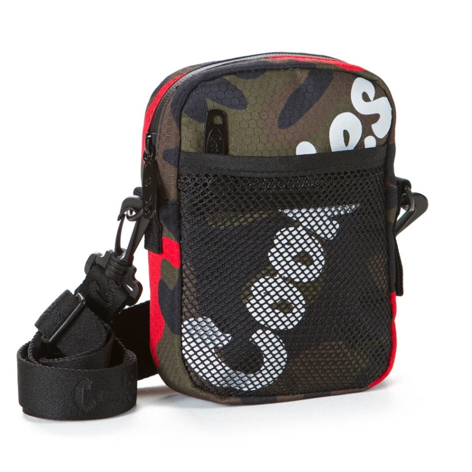 COOKIES LAYERS SMELL PROOF NYLON SHOULDER BAG (RED CAMO
