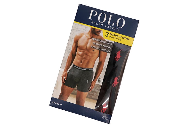 POLO RALPH LAUREN CLASSIC FIT COTTON BOXER BRIEF 3-PACK (NCBBP3-PBD)