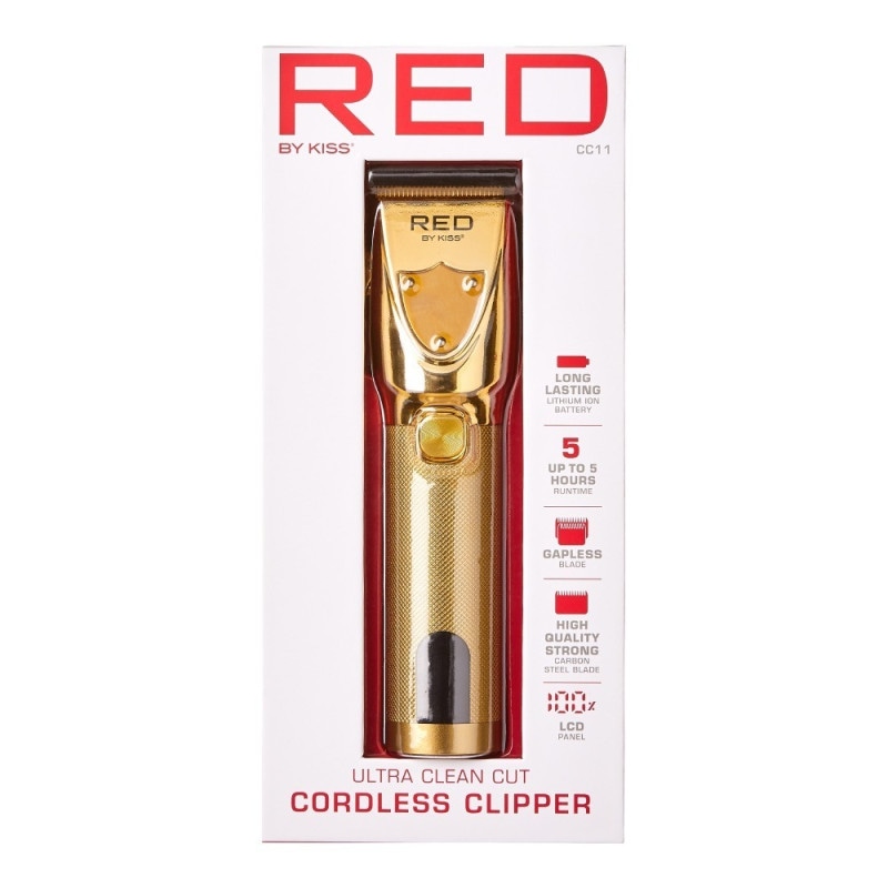 RED BY KISS ULTRA CLEAN CUT CORDLESS CLIPPER (GOLD) CC11