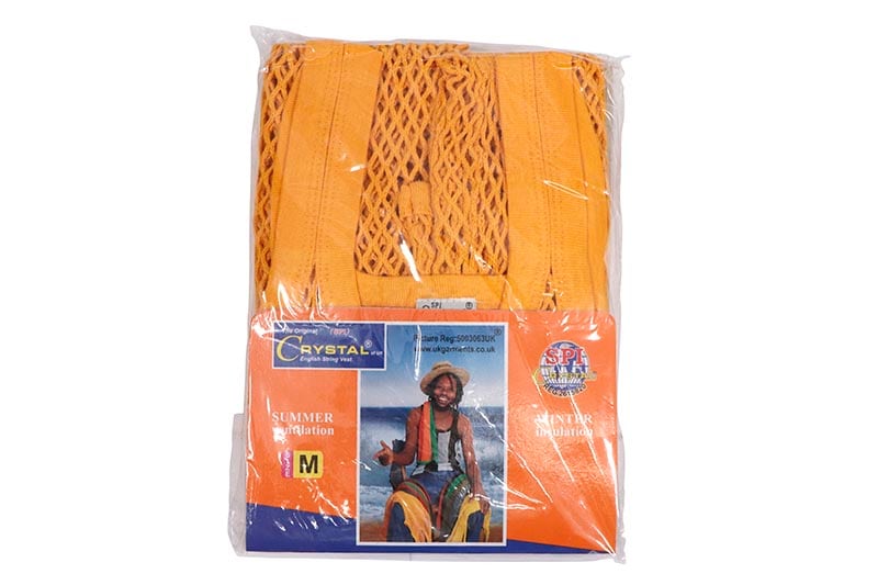 CRYSTAL THE ORIGINAL ENGLISH STRING VEST (GOLD) | すべての商品 | GROWAROUND ...