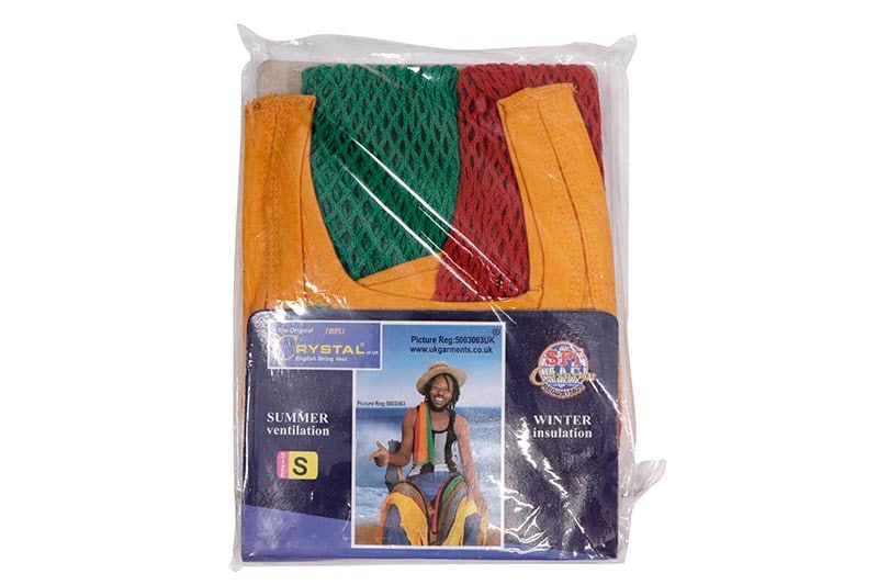 CRYSTAL THE ORIGINAL ENGLISH STRING VEST (RASTA) | Category,TOPS,TANK ...