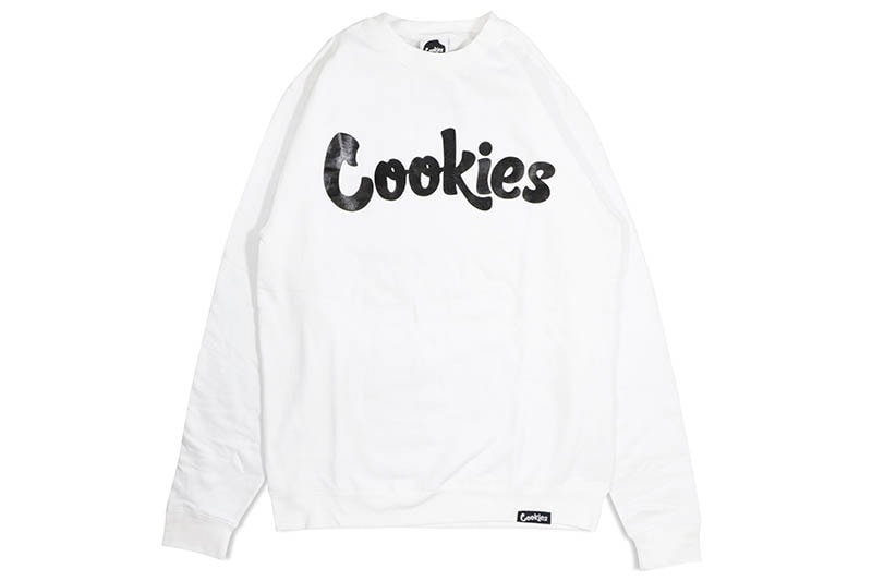 COOKIES ORIGINAL LOGO CREWNECKS (WHITE/BLACK) 1564T6663 CM232CFP01