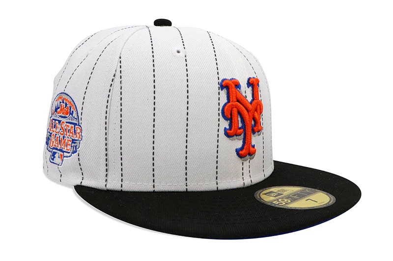 NEW ERA NEW YORK METS 59FIFTY FITTED CAP (2013 ALL STAR GAME CUSTOM SIDE PATCH/ROYAL UNDER VISOR/WHITE PINSTRIPE)