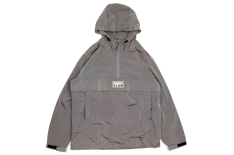 PRO CLUB COMFORT METALLIC NYLON ANORAK (SILVER) 15PC0306