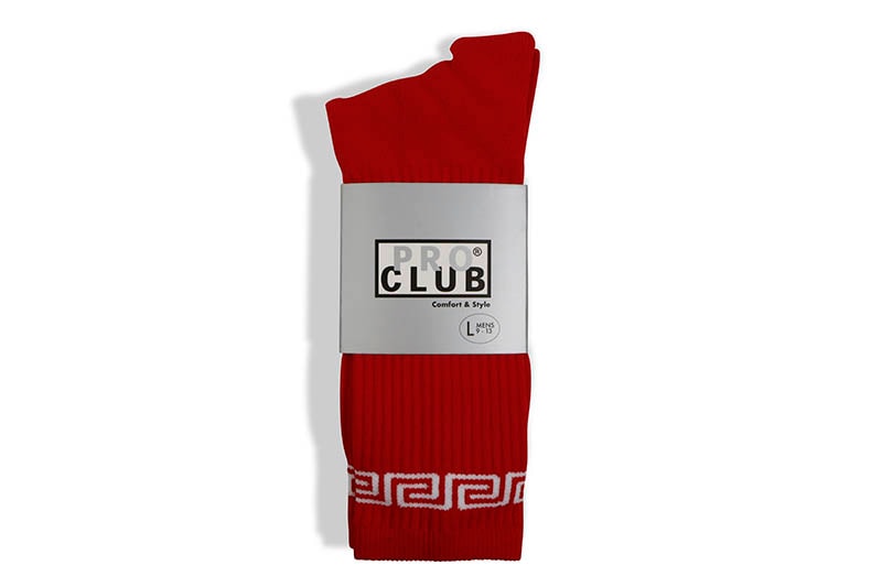 PRO CLUB PC LINK CREW SOCKS (RED/WHITE) 03PC0903