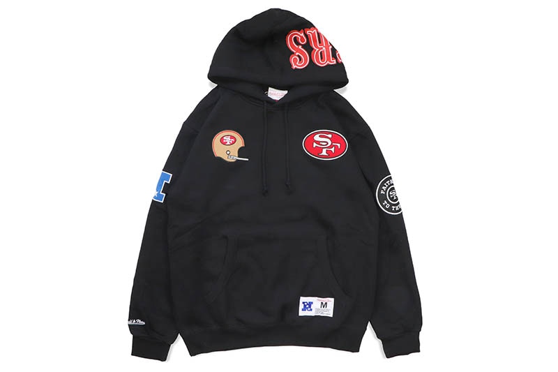 MITCHELL & NESS CITY COLLECTION FLEECE HOODY (SAN FRANCISCO 49ERS:BLACK) FPHD4987-SF4YYPPPBLCK