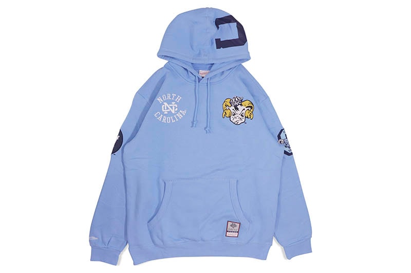 MITCHELL & NESS CITY COLLECTION FLEECE HOODY (UNIVERSITY OF NORTH CAROLINA:LIGHT BLUE) FPHD4987-UNCYYPPPLTBL