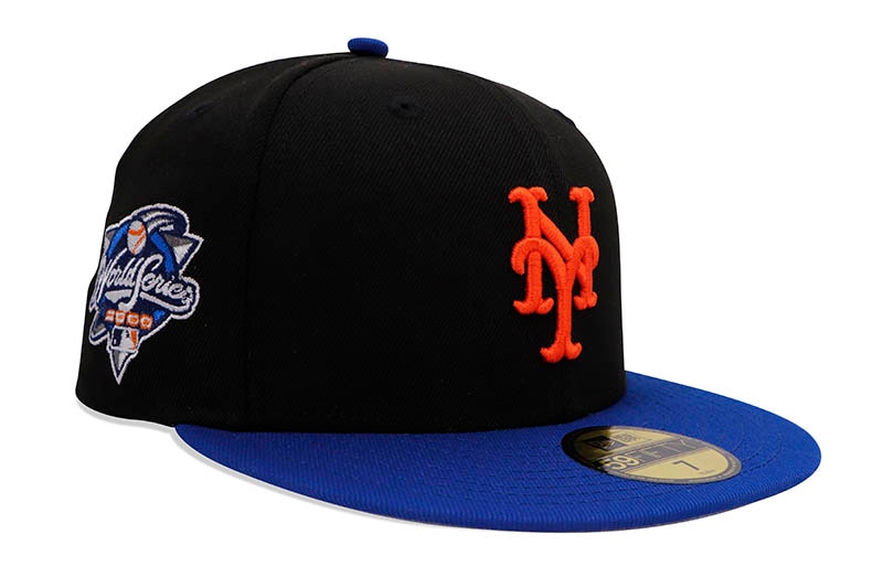 NEW ERA NEW YORK METS 59FIFTY FITTED CAP (2000 WORLD SERIES CUSTOM SIDE PATCH/GREY UNDER VISOR/BLACK DARK ROYAL)