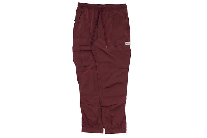 PRO CLUB COMFORT METALLIC NYLON CARGO PANT (BURGUNDY) 15PC0506