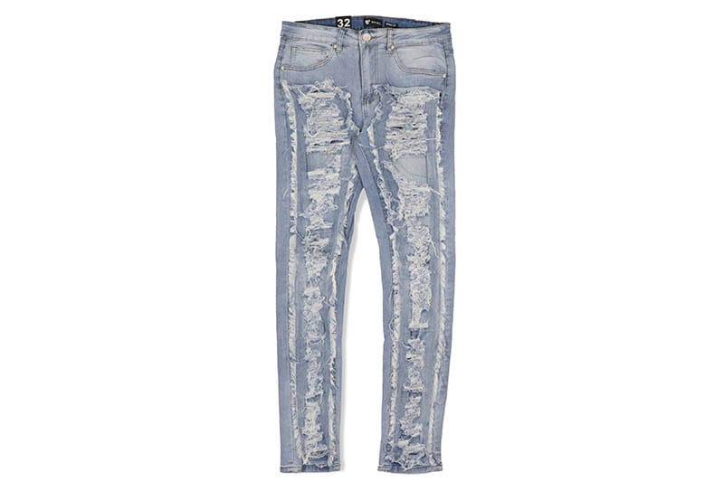 WAIMEA RIPPED SKINNY FIT PANT (M5839D:BLUE WASH)