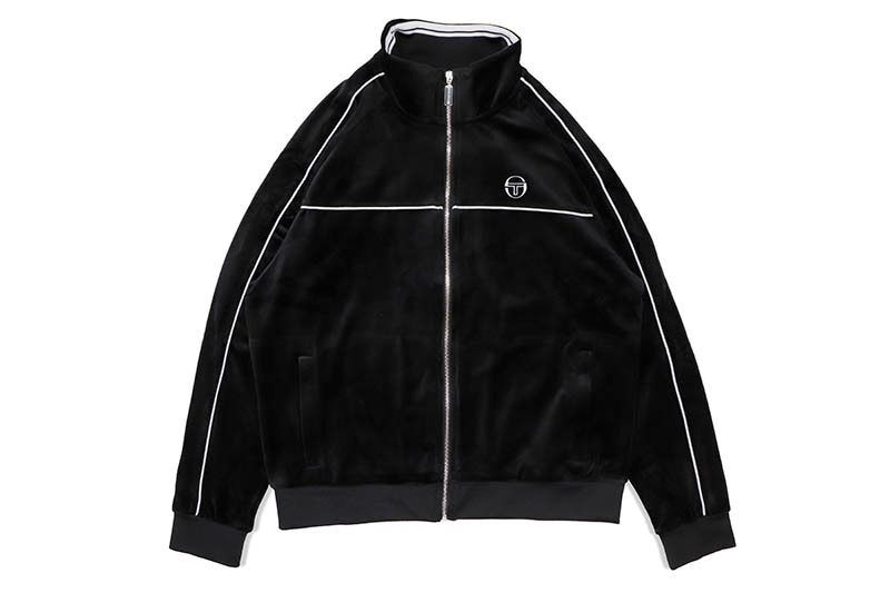 SERGIO TACCHINI LIONI VELOUR TRACK JACKET (STF23M50644-598:BLACK BEAUTY)