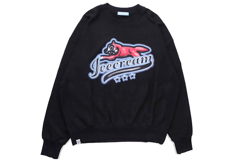 ICECREAM RUNNING DOG SWEATSHIRT (ICJP235K001:BLACK)