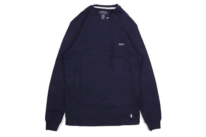 POLO RALPH LAUREN WAFFLE-KNIT THERMAL SHIRT (PWLC2F-9VD:CRUISE NAVY)