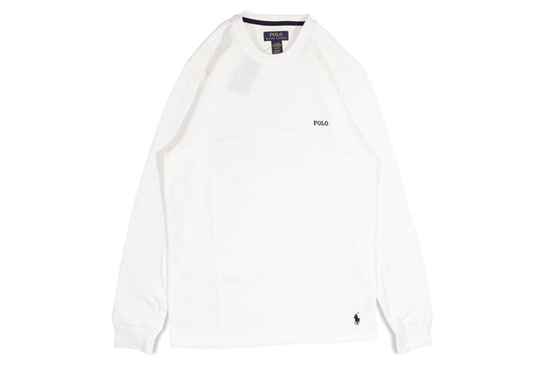 POLO RALPH LAUREN WAFFLE-KNIT THERMAL SHIRT (PWLC2F-WHD:WHITE